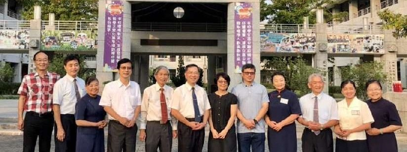 蔡炳坤執行長到嘉義關懷「希望工程學校」，1999年1022地震重創民和國中、大吉國中校舍，慈濟援建工程灑播愛的種子。(20181026)