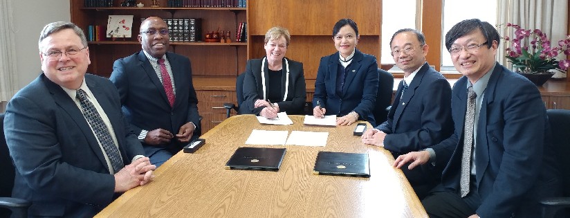 慈濟大學與安德魯大學簽署碩士雙聯學位，攜手推動跨國教育合作。 (20190214)