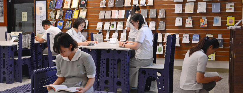 慈科大「靜思閱讀書軒」啓用，吸引學生流連。(20191004)