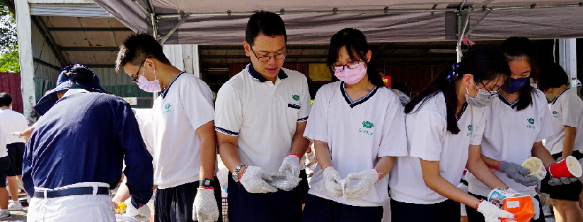坐而言不如起而行，清淨大地從「行」開始～臺南慈濟高中師生在仁德與崇善教育站做環保。(20191105)