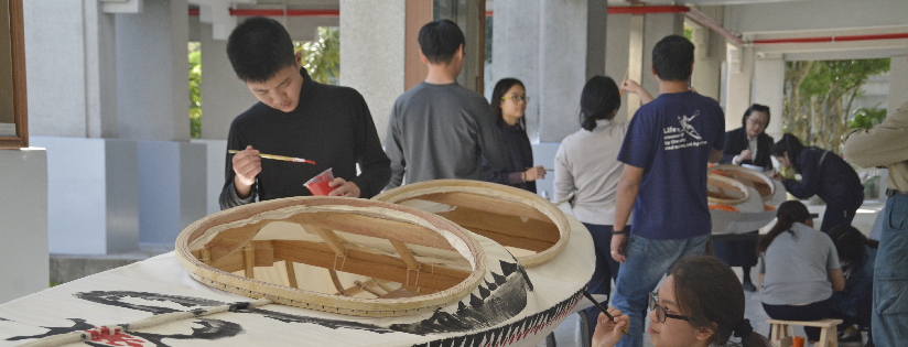 鋸木造舟，乘風破浪～慈科大師生自製獨木舟航行。(20200303)